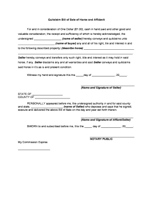 Quitclaim Document  Form