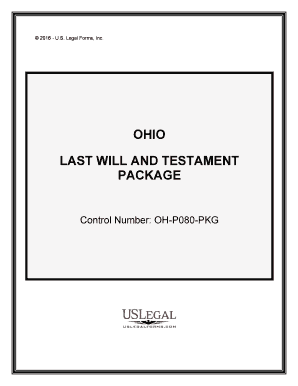 Last Will Testament  Form