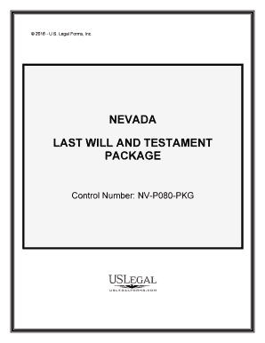 Last Will Testament Form