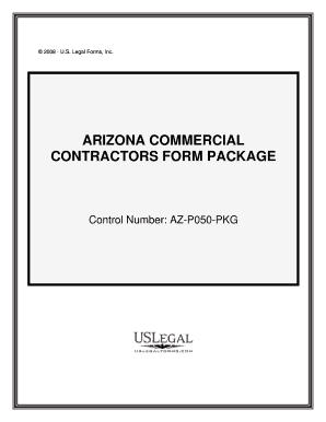 Arizona Commercial Contractor Package  Form