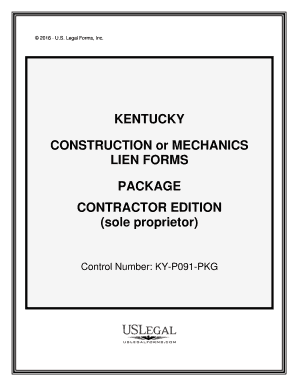 Control Number KY P091 PKG  Form