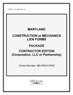 Control Number MD P091A PKG  Form
