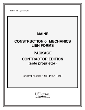 Maine Notice of Lien Form Downloadable Template Levelset