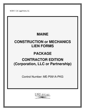 Maine Notice of Lien Form Downloadable Template