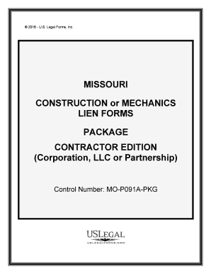 Missouri Mechanics Lien Release Form Template Levelset
