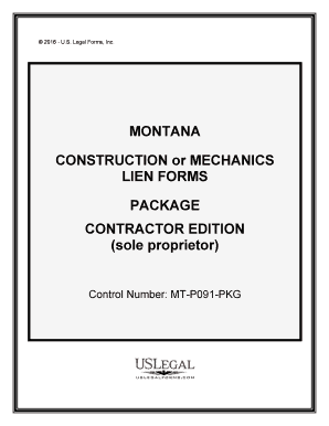 Control Number MT P091 PKG  Form