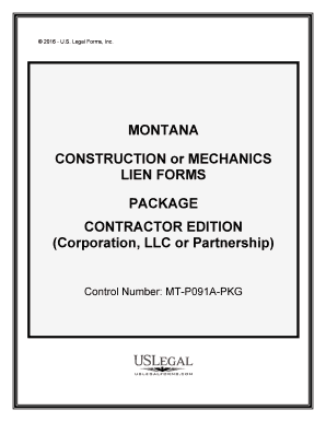 Control Number MT P091A PKG  Form