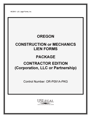 Control Number or P091A PKG  Form