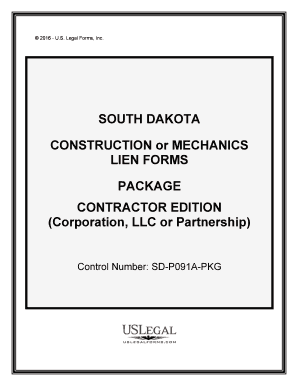 South Dakota Mechanics Lien Release Form Template Levelset