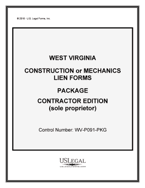 West Virginia Mechanics Lien Form Template Levelset