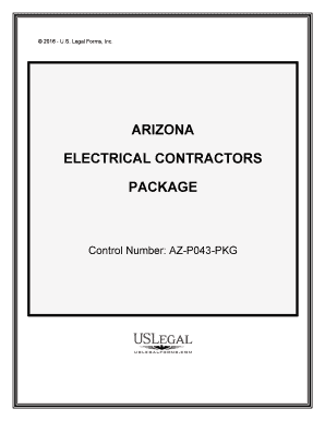 Control Number AZ P043 PKG  Form