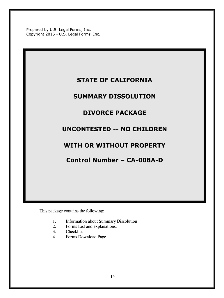 Fill and Sign the Uncontested No Children 481375789 Form