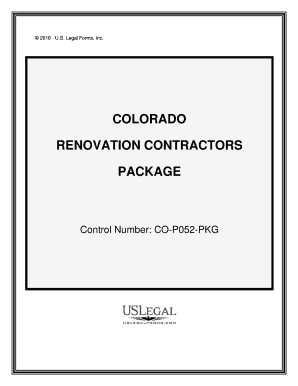 Control Number CO P052 PKG  Form