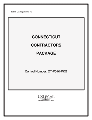 Control Number CT P010 PKG  Form