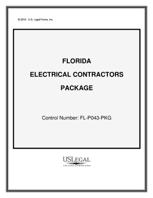 Control Number FL P043 PKG  Form