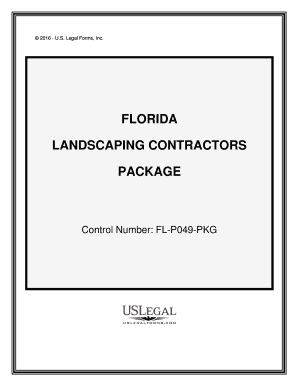 LANDSCAPING CONTRACTORS  Form