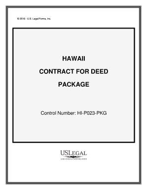 Sample Contract for DeedHawaii Deed FormsUS Legal Forms
