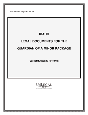 Control Number ID P019 PKG  Form