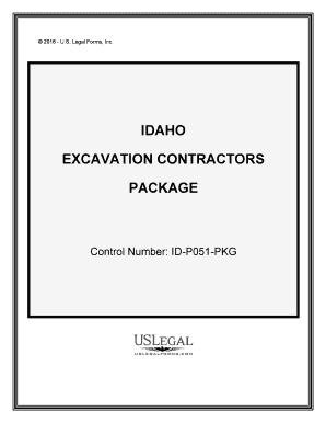 Control Number ID P051 PKG  Form