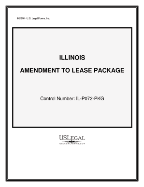 Lease Amendment Amendment to Lease Form with Sample