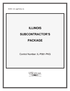 Control Number IL P081 PKG  Form