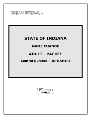 Name Change Packet Indiana Legal Services  Form