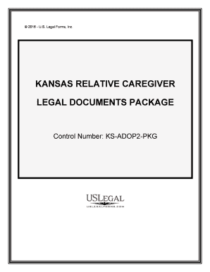 Kansas Kansas Relative Caretaker Legal Documents Package  Form