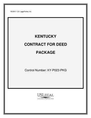 Kentucky Contract for Deed Package  Form