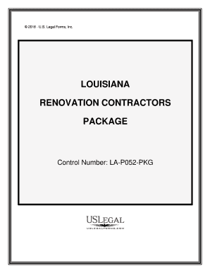 Louisiana Contractor  Form