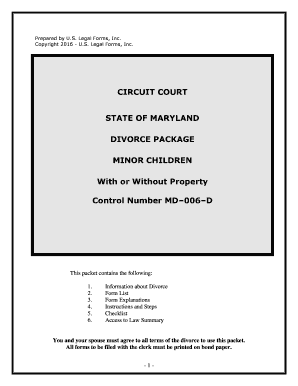 No Fault Divorce  Form