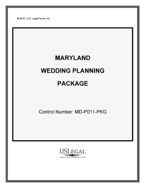 Maryland Wedding Planning or Consultant Package  Form