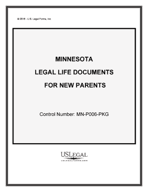 Minnesota Essential Legal Life Documents for New Parents  Form