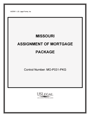 Missouri Assignment of Mortgage Package  Form