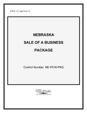 Nebraska Sale of a Business Package  Form