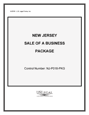 New Jersey Sale of a Business Package  Form