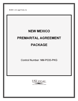New Mexico Prenuptial Agreement  Form