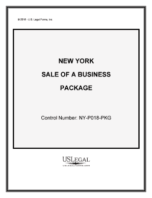 New York Sale of a Business Package  Form