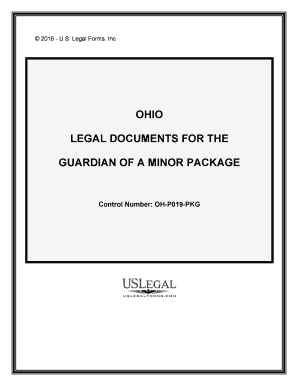 Ohio Legal Documents for the Guardian of a Minor Package  Form