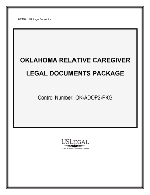 Oklahoma Oklahoma Relative Caretaker Legal Documents Package  Form