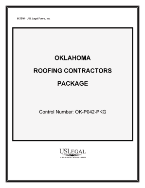 Oklahoma Roofing Contractor Package  Form