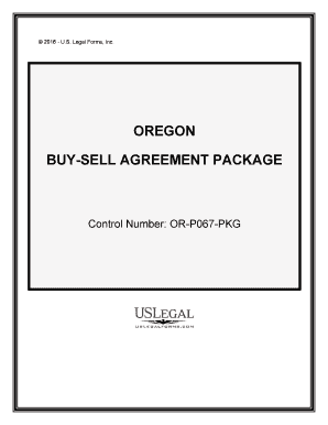 Oregon Buy Sell Agreement Package  Form