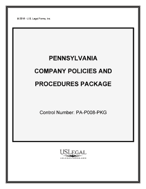 Company Policies Procedures  Form