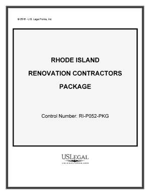 Rhode Island Contractor  Form