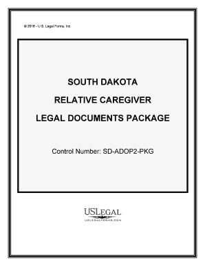 South Dakota South Dakota Relative Caretaker Legal Documents Package  Form