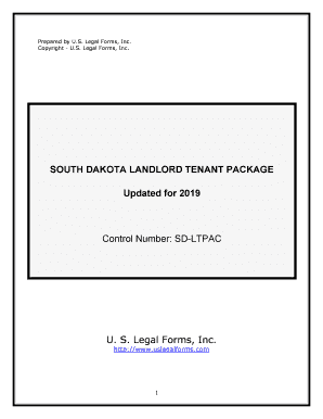 South Dakota Residential Landlord Tenant Rental Lease Forms and Agreements Package