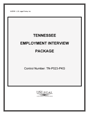 Tennessee Employment Interview Package  Form