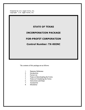 Texas Corporation  Form