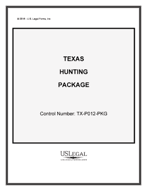 Texas Hunting  Form