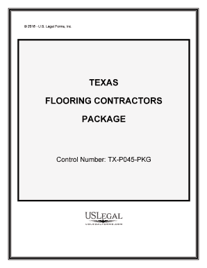 Texas Flooring Contractor Package  Form