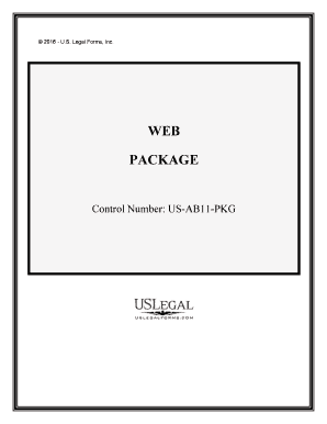 Control Number US AB11 PKG  Form